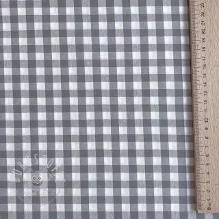 Baumwollstoff Check grey