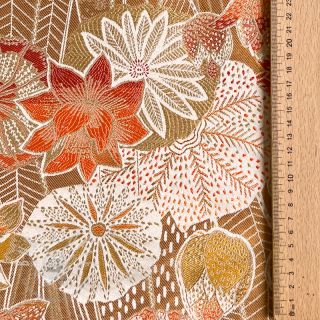 Dekostoff jacquard Opium allover peanut