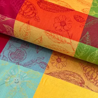 Dekostoff FRENCH TABLE CLOTH JACQUARD Cabosse allover summer