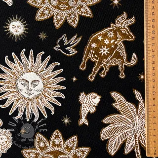 Dekostoff jacquard Pygmalion noir