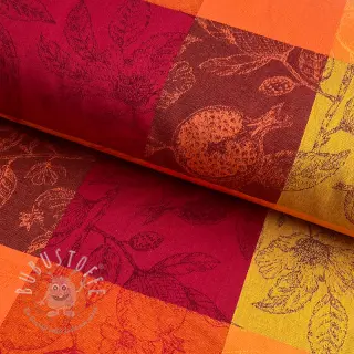 Dekostoff FRENCH TABLE CLOTH JACQUARD Cabosse allover harissa
