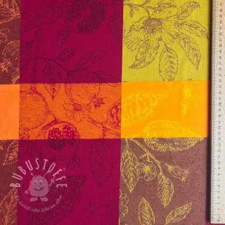 Dekostoff FRENCH TABLE CLOTH JACQUARD Cabosse allover harissa