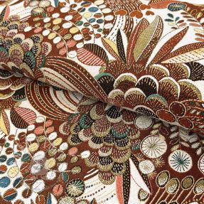 Dekostoff jacquard Cleopatre rouge