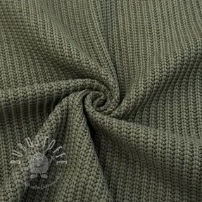 Strickstoff BIG KNIT camo green