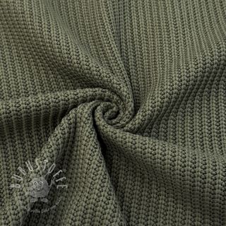 Strickstoff BIG KNIT camo green