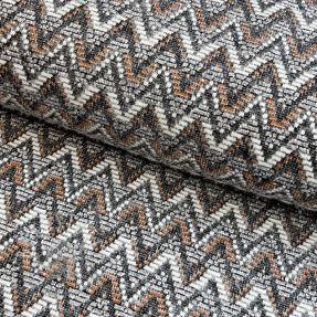 STRICKSTOFF jacquard Comfilia Zigzag wavy brown