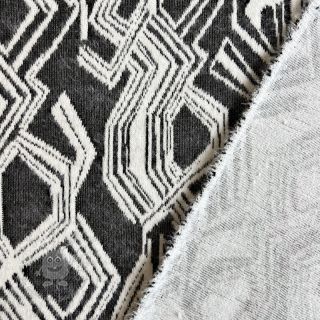 STRICKSTOFF jacquard Comfy Broken checks black