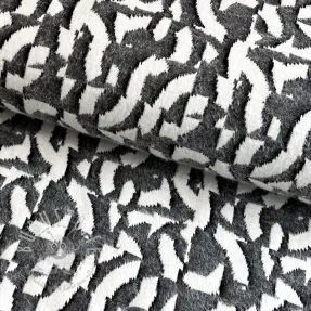 STRICKSTOFF jacquard Comfy Collage shapes grey