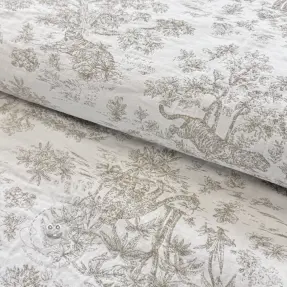 Dekostoff jacquard MACASSAR alover lin