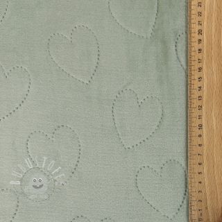 Nicky stoff TEDDY Hearts old green