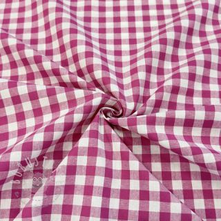 Baumwollstoff Check fuchsia