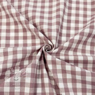Baumwollstoff Check mauve