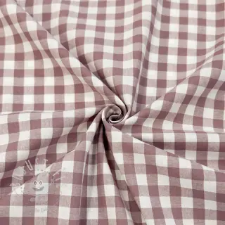 Baumwollstoff Check mauve