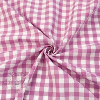 Baumwollstoff Check pink