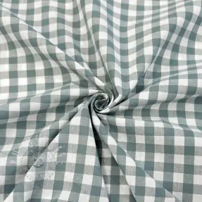 Baumwollstoff Check teal