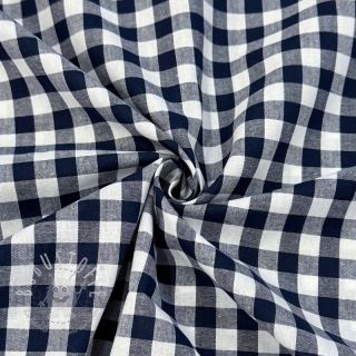 Baumwollstoff Check navy