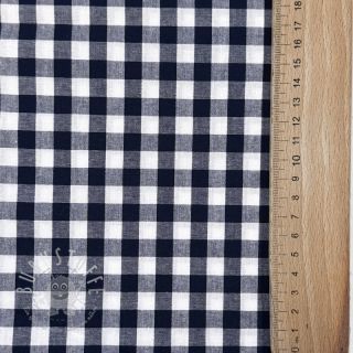 Baumwollstoff Check navy