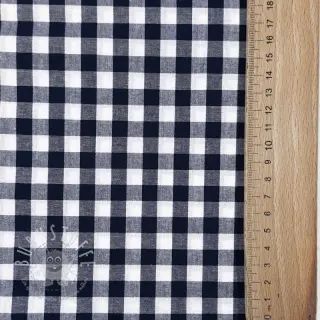 Baumwollstoff Check navy