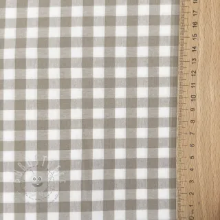 Baumwollstoff Check sand