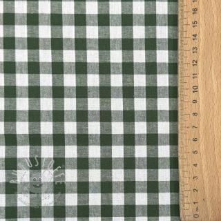 Baumwollstoff Check dark green