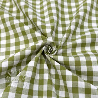 Baumwollstoff Check old lime