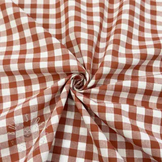 Baumwollstoff Check terra