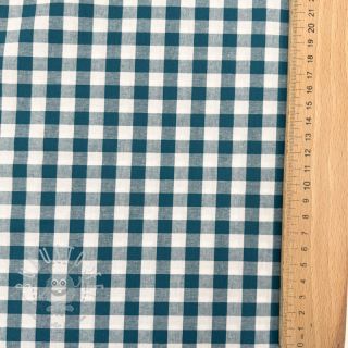 Baumwollstoff Check petrol