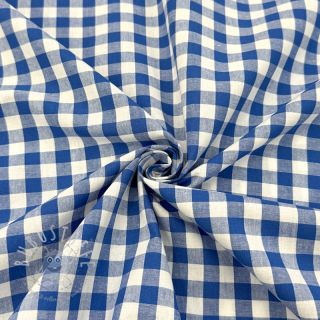 Baumwollstoff Check sky