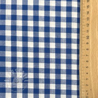 Baumwollstoff Check sky