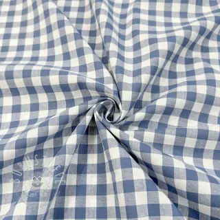 Baumwollstoff Check blue