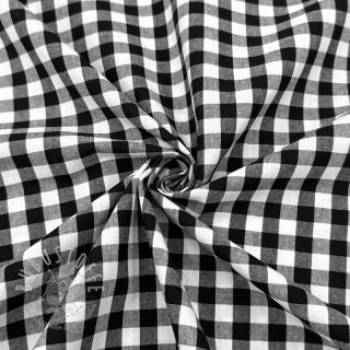 Baumwollstoff Check black