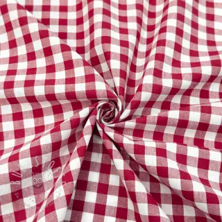 Baumwollstoff Check red