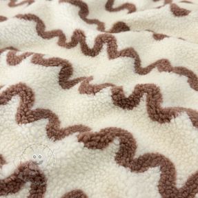 Mantelstoff TEDDY JACQUARD Waves camel