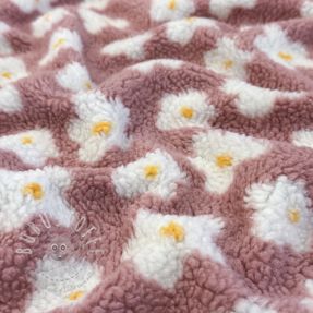 Mantelstoff TEDDY Daisy old pink