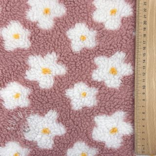 Mantelstoff TEDDY Daisy old pink
