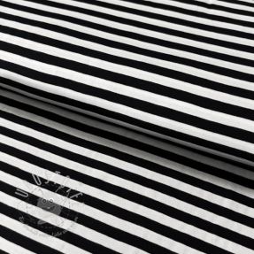 Jersey YARN DYED STRIPES - BLACK