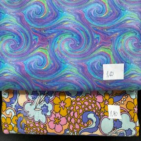 Stoffreste Sommersweat digital print 0335