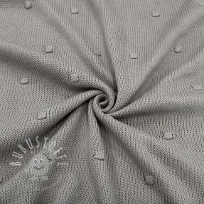 Strickstoff BIG KNIT DOT grey