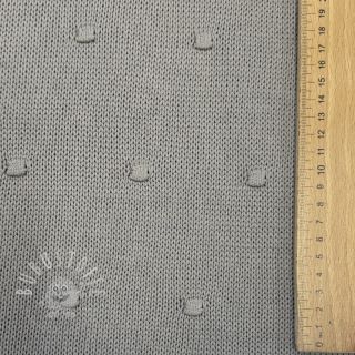 Strickstoff BIG KNIT DOT grey