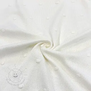 Strickstoff BIG KNIT DOT off white