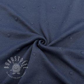 Strickstoff BIG KNIT DOT navy