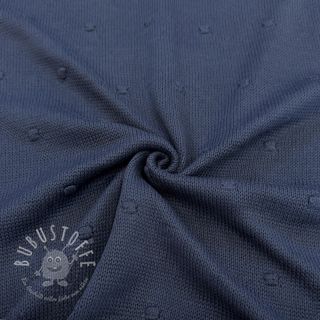 Strickstoff BIG KNIT DOT navy
