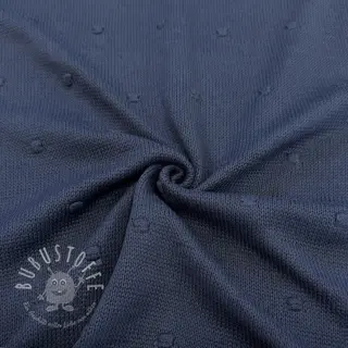 Strickstoff BIG KNIT DOT navy