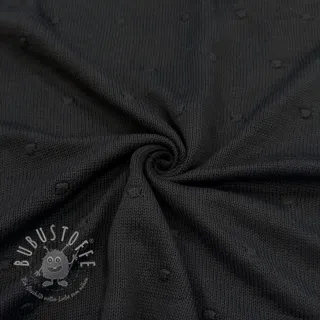 Strickstoff BIG KNIT DOT black