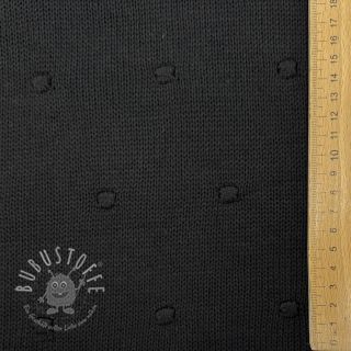 Strickstoff BIG KNIT DOT black