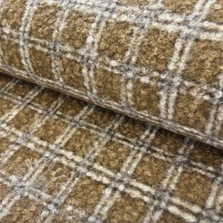 Mantelstoff Bouclé Squares design A