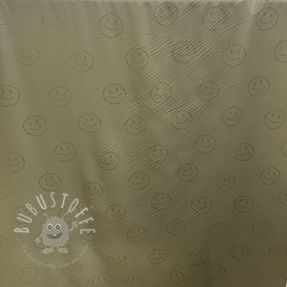 Regenmantel Stoff Happy faces army green 2nd class