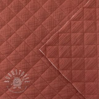 Double gauze/musselin QUILT rouge