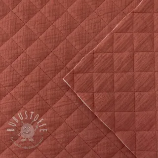 Double gauze/musselin QUILT rouge