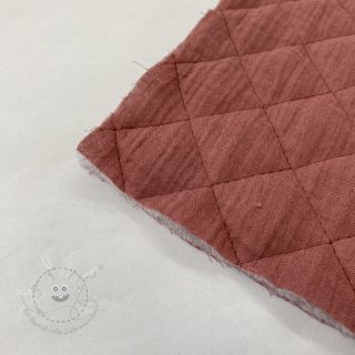 Double gauze/musselin QUILT rouge